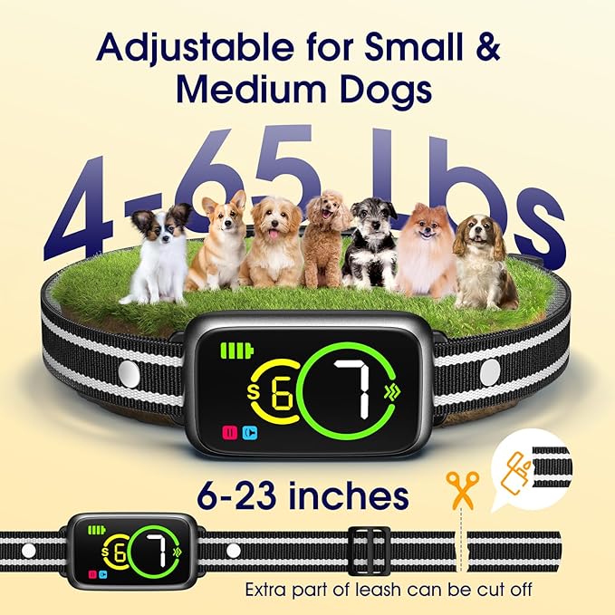 Dog Bark Collar 2 Pack, Smart Bark Collar for Small Medium Large Dogs, Safe & Humane Dog Barking Collar, Automatic Anti Bark Collar with Adjustable Beep Vibration Modes and 7 Sensitivity，Black
