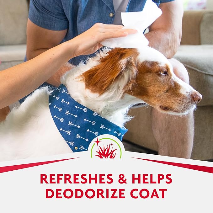 Furminator DeShedding Grooming Wipes for Dogs Refresh and Deodorize Coat Without Bathing, 100 Count