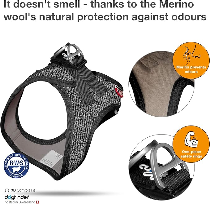 Vest Harness Merino Black XS