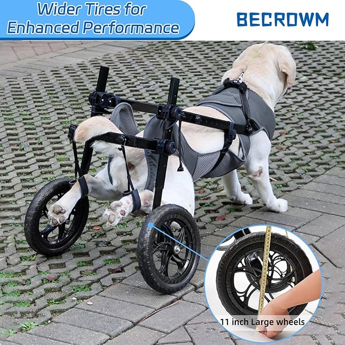 Small Dog Wheelchair for Back Legs, Light Weight Dog&Cat&Pets Wheelchair Cart with Disabled Hind Legs Walking, Adjustable Doggy Wheelchair Cart with Wheels for Back Legs