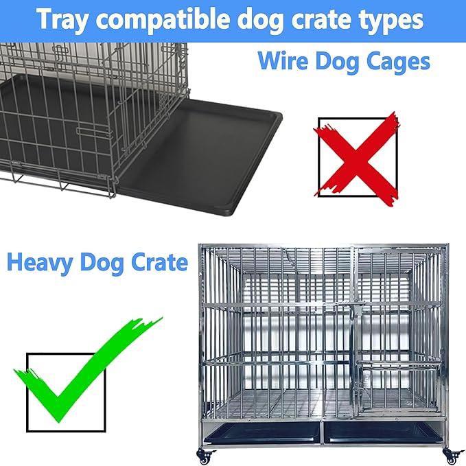 Dog Crate Tray 36" - ChewProof Replacement Pan, Easy to Clean, Easy to Assemble,Ideal for Potty Training - Perfect for Pet Crates & Kennels (1PCS-Tray 35.5" fit 37" Crate)