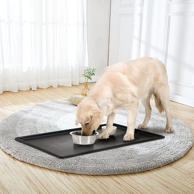 Cunno 2 Pcs Replacement Dog Crate Pan Tray Kennel Bottom Tray Replacement Plastic Bottom Pan for Dog Crate, Black(30")