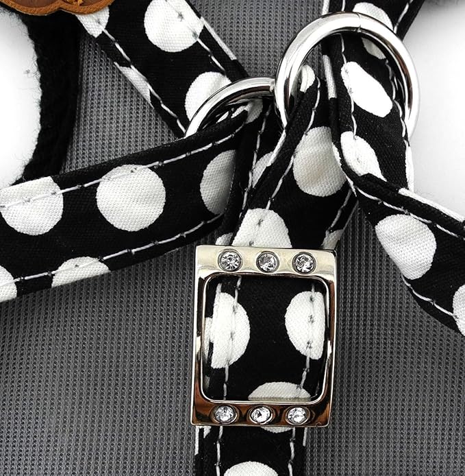 SMALLLEE_Lucky_Store New Soft Mesh Nylon Vest Pet Cat Small Medium Dog Harness Dog Leash Set Leads Black M