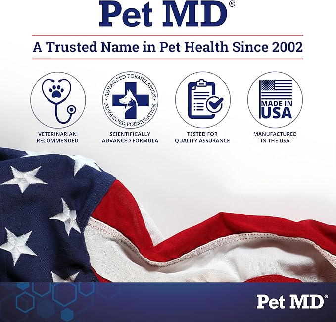 Pet MD Topical Wipes for Cleansing - with Aloe for Cats and Dogs - 50 Count
