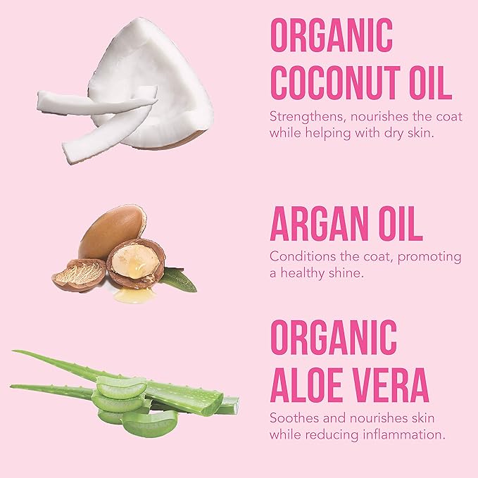 Waterless Pet Shampoo Wash, No Rinse Dog Groomer Spray, Protects Coat & Soothes Skin, Fur Deodorizer, Long Lasting Odor Defense, Hypoallergenic, Made in The USA, Vanilla & Amber Scent, 7.1 oz.