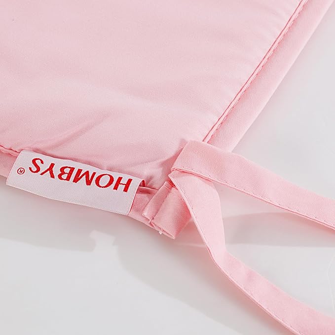 Hombys Dog Crate Bumper with Ties - Soft Crate Accessory -Kennel Cover - Training Pads for Front Door Crates, 24"x18", Pink