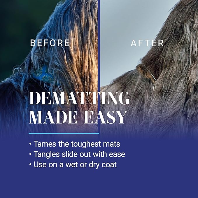 Chris Christensen Ice on Ice Ultra Conditioning Dematting Spray, Dog Conditioner, Groom Like a Professional, Lightweight Formula, Dematts & Detangles, Conditions & Protects, Made in The USA, 13.2oz