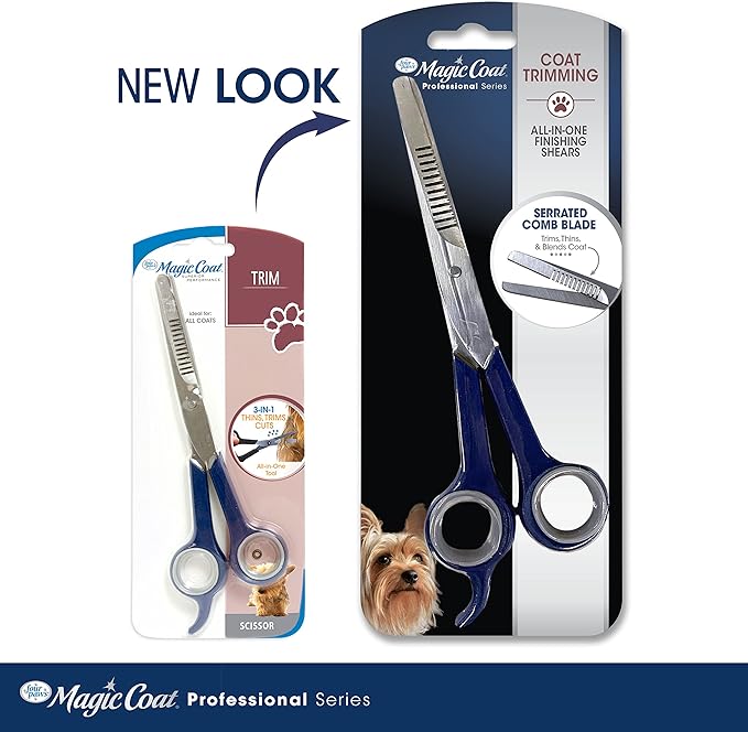 Four Paws Magic Coat Professional Series All-in-One Finishing Shears for Dogs, Dog Grooming Scissors, 1 Count