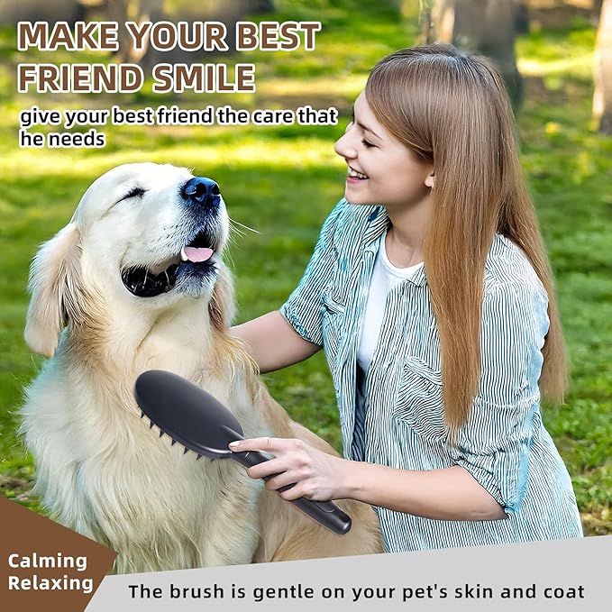 Pet Silicone Shampoo Brush for Long & Short Hair Dogs Cats, Shower Wash Curry Massage Brush (BLACK)