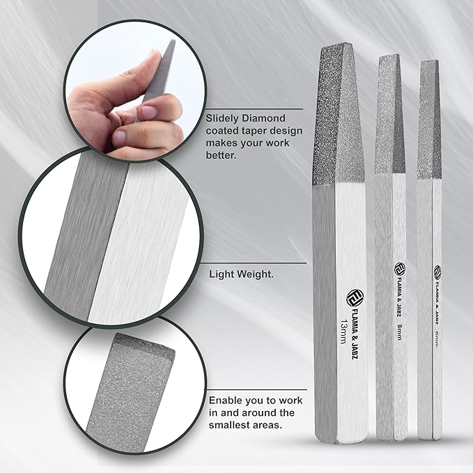FLAMIA & JABZ Stripping Metal Stones & Nail File for Dogs, Cats & Pets (3 Piece Pack)