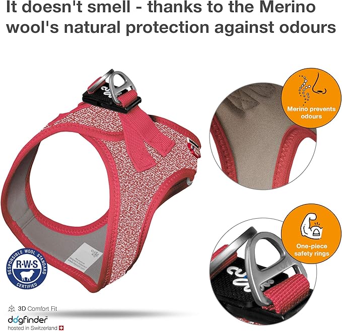 Vest Harness Merino Red 3XS