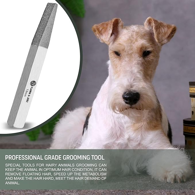 FLAMIA & JABZ Stripping Metal Stones & Nail File for Dogs, Cats & Pets (13 MM)