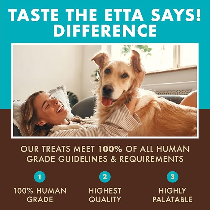 etta says! Meat Treats for Dogs – Turkey & Bacon – Made in The USA, Human Grade, No Added Hormones, No Nitrates or Nitrites (6 Count Pack of 1)