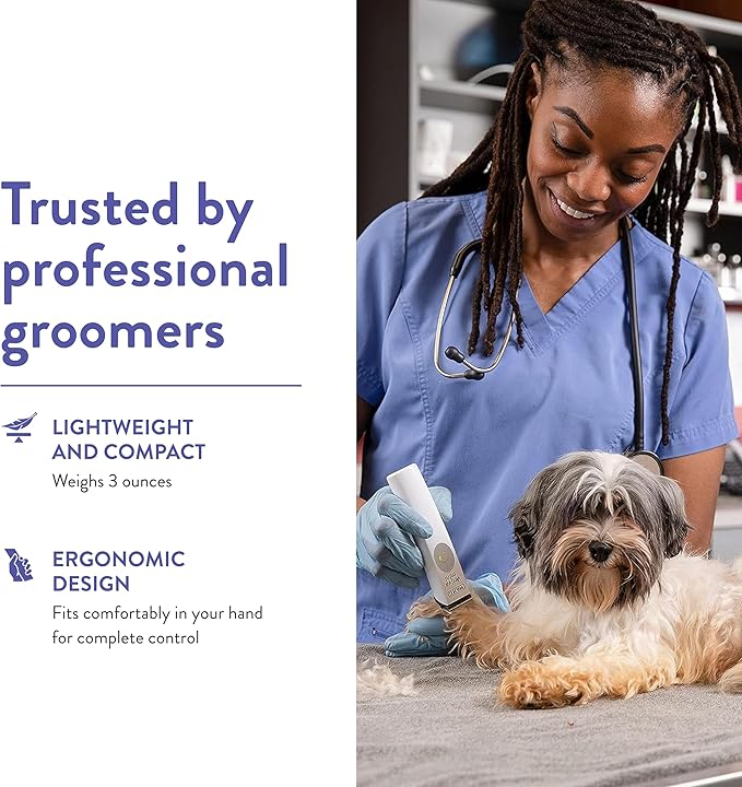 WAHL Professional Animal Vetiva Mini Cordless Veterinary Trimmer for Dogs, Cats & Pets (#88420) - Pet Trimmer for Cats, Dogs & More - Veterinary Grade - Pet Mini Safe Trimmer - White
