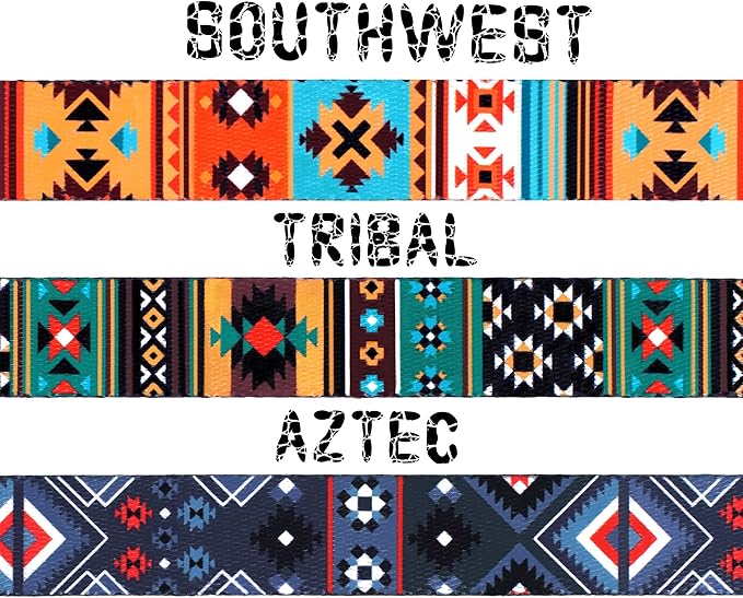 Southwest Dog Collar Tribal Pattern Adjustable Puppy Pet Collars for Small Medium Large Dogs Aztec Print (Southwest, Neck Fit 10"-13")