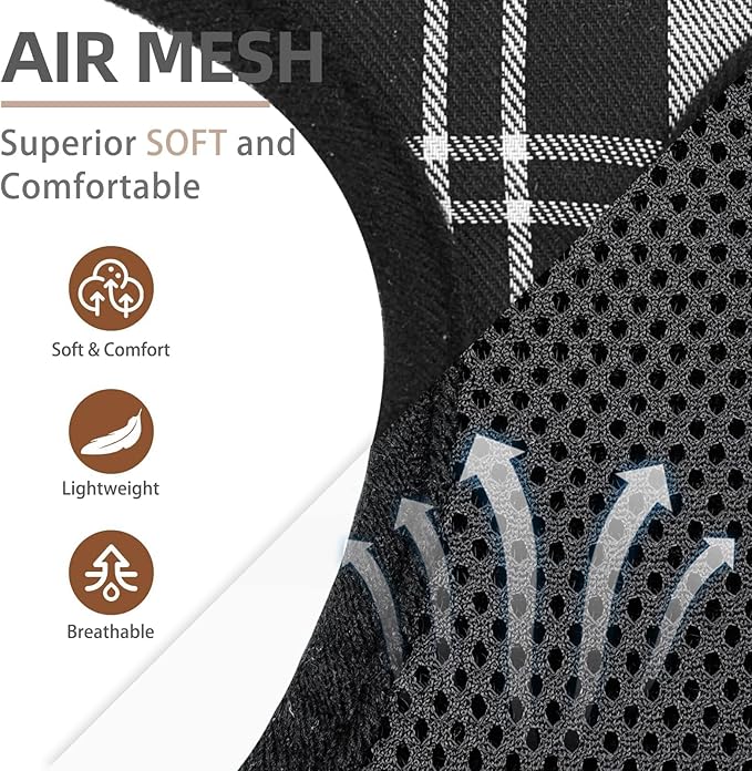 PUPTECK Soft Mesh Dog Harness and Leash Set Pet Puppy Cat Comfort Padded Vest No Pull Harnesses, Black&White, L