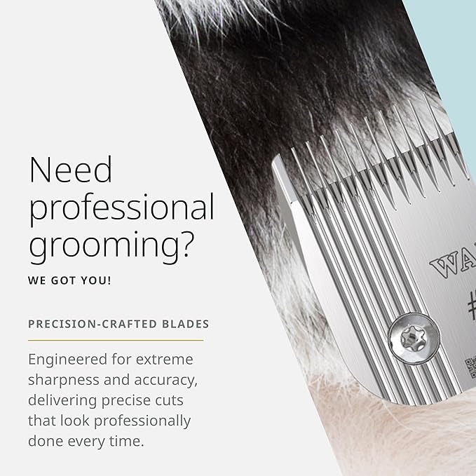 WAHL Pro Animal Prime Series Blades - Professional Fine Tooth Pet Clipper for Horse, Cat & Dog Grooming - Made from High-Carbon Steel - #7, 3.2mm