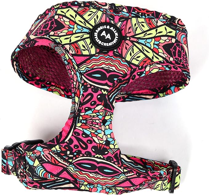 Angie and Allie Organic Cotton Dog Harness,No Pull Pet Harness with Leash D-Ring,Adjustable Soft Padded Dog Vest,Comfortable,Sustainable,Breathable and Stylish for Your Canine Companion