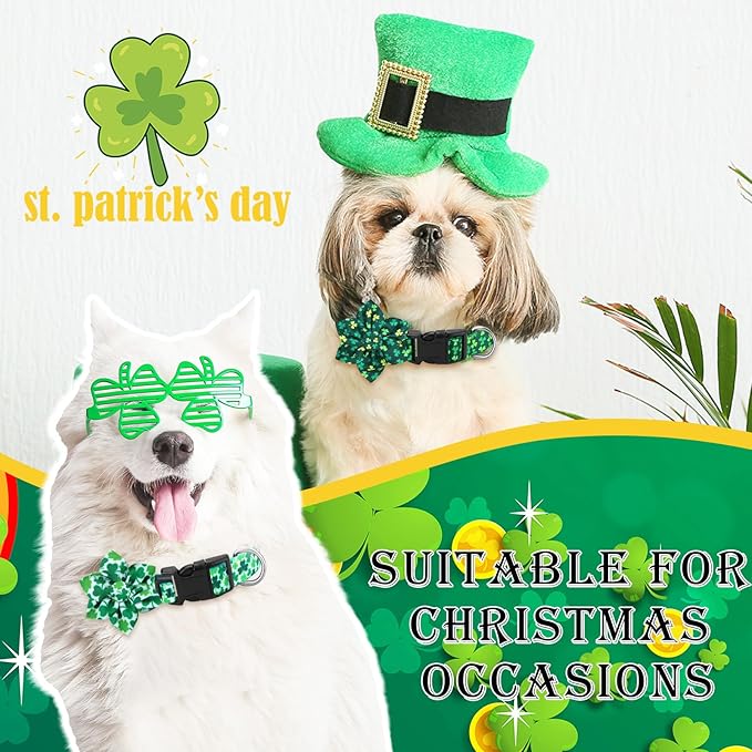 6 Pcs Valentine's Day Dog Collar with Flower Adjustable Valentine's Day Loving Heart Printed Collar for Dogs Holiday Safety Buckle Nylon Dog Collar for Female Male Small Medium Large Pet Dogs(Large)