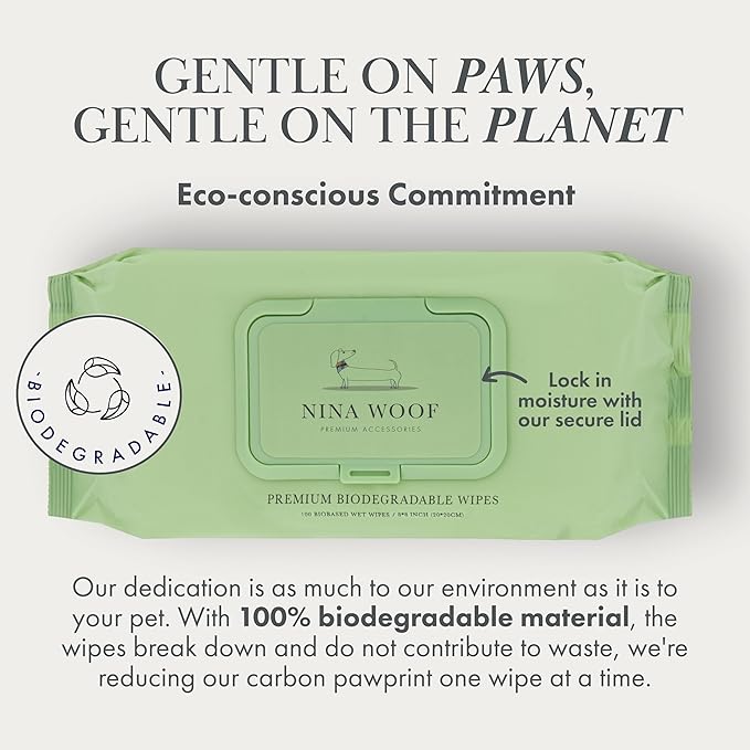 Premium Dog Wipes - Alcohol-Free Plant-Based Cleaning Wipes for Dogs and Cats (400 Wipes)