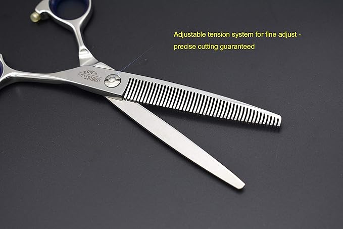 Dog Grooming Professional Scissors 6.5 Inch 46-Tooth Thinning Shear/Blender For Pet/Dog/Cat Grooming Great Gifts for Professional Groomer (6.5" Thinner)