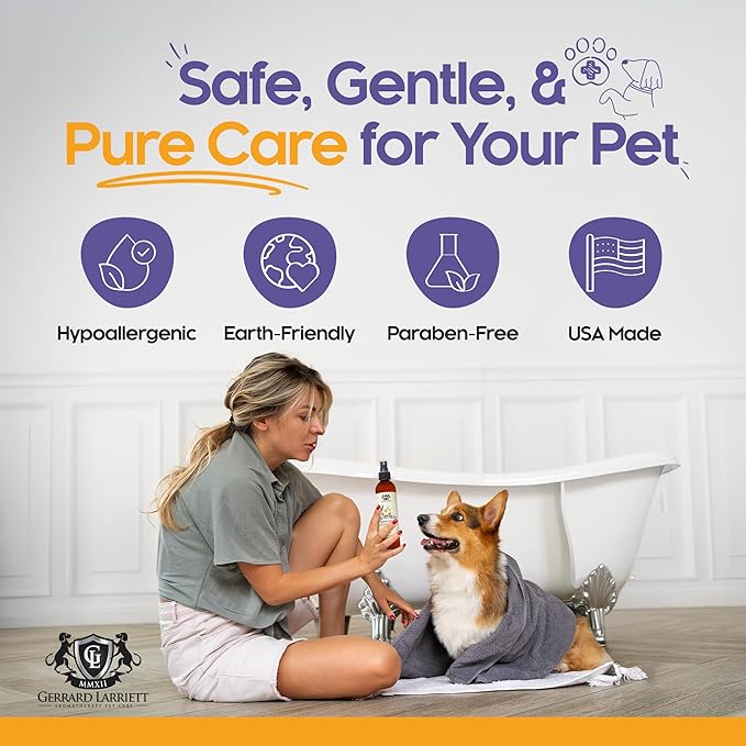 Dog Perfume Spray Long Lasting Chamomile & Lavender 8 Fl Oz, Dog Cologne Spray Long Lasting for Groomers, Calming Deodorizer Perfume for Dogs, Pet Puppy Deodorizing Fragrance by Gerrard Larriett