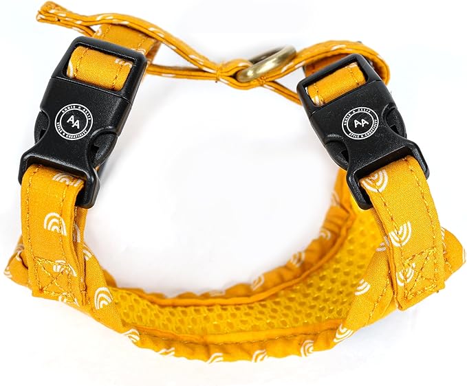 Angie and Allie Organic Cotton Dog Harness,No Pull Pet Harness with Leash D-Ring,Adjustable Soft Padded Dog Vest,Comfortable,Sustainable,Breathable and Stylish for Your Canine Companion