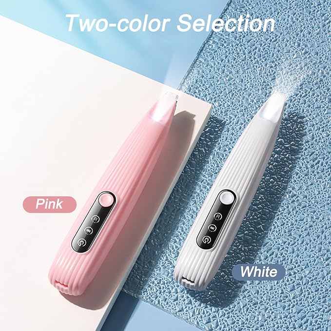 Rechargeable Pet Paw Trimmer with LED Light for Small Dogs - Precision Grooming Tool for Feet, Ears, and Face Hair （White）
