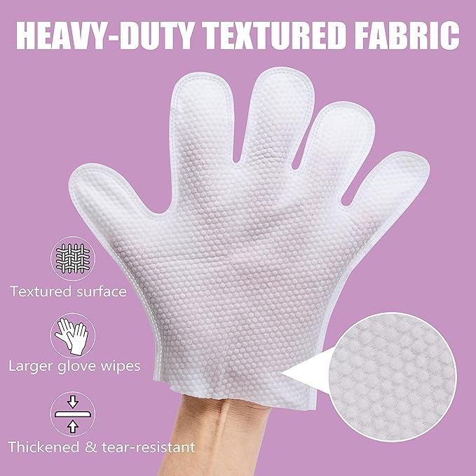 Pet Bath Wipes for Dogs and Cats - 10 Pcs Dog Cat Grooming Gloves Wipes - Gentle Cleaning Fur, Face, Ear, Eye, Paws and Butt - Thick Puppy Wipes