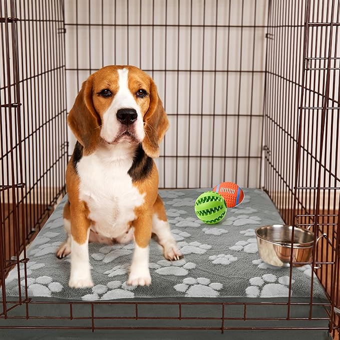 BALAPET Dog Bed Covers,Waterproof Dog Bed Cover Pet Bed Cover with Lovely Dog Paw Print and Double-Sided Usable Design Replacement Machine Washable Pet Hair Easy to Remove,Cover Only(Gray,40*30*4in)