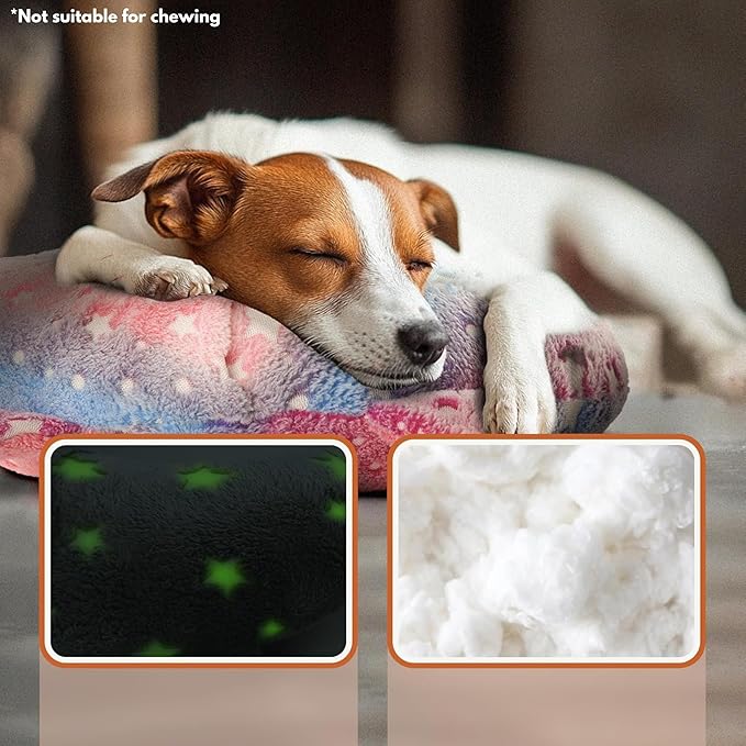 Dog Calming Pillow, Glow in The Dark Dog Put Head on, Soft Question Mark Pillows for Dogs, Kids, Adults, Washable Dog Bed Pillow, Cozy Dog Body Pillow Gifts (L Pink)