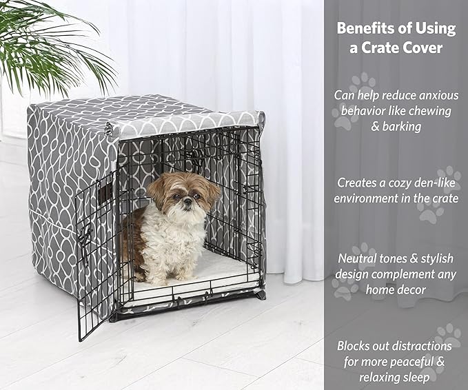 MidWest Homes for Pets Dog Crate Cover, Privacy Dog Crate Cover Fits MidWest Dog Crates, Machine Wash & Dry (Cover Only)