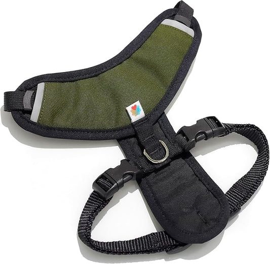 Dog Harness, Puppy Harness, Soft Harness for Dogs, Comfortable Dog Harness, Small Dog Harness, Dog Harness with Padding, 4 Point Adjustable - Wildebeest(M - 22~28 inch Girth, Olive)