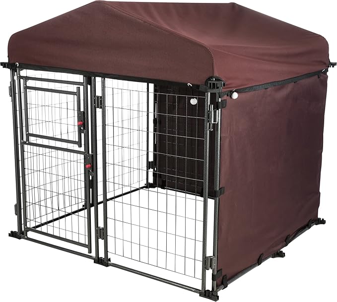 TRIXIE Dog Kennel Sunshade, All Weather Protection Side Panels, Fits 4x4x4.5-FT Kennel, Medium