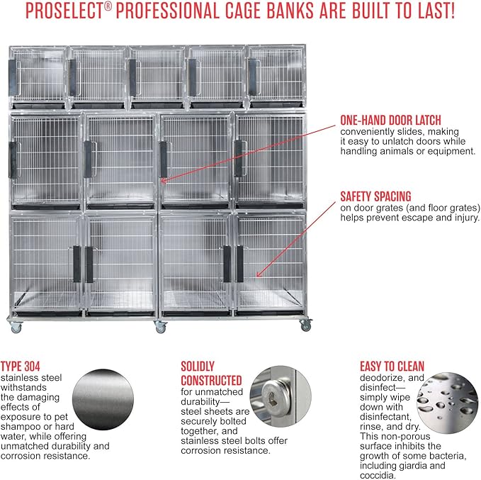 ProSelect Medium Modular Kennel Cage, Graphite