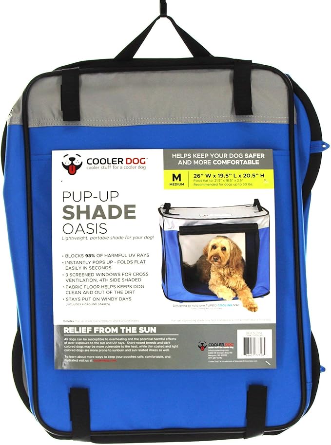 Pop Up Shade Oasis Dog Shade UV Sun Protection, Large