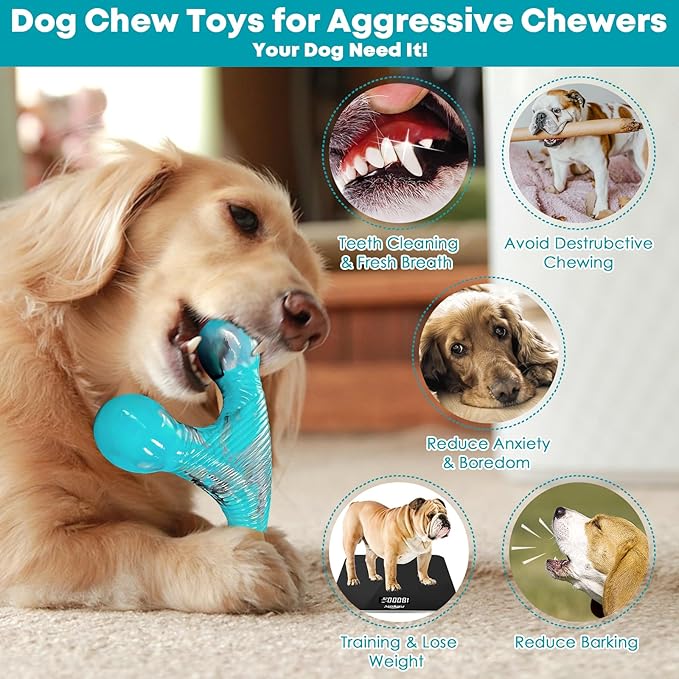 Dog Chew Toy for Aggressive Chewers: Dog Toys for Large Dogs - Indestructible Dog Toys - Tough Dog Toys for Large - Medium-Super Chewer Dogs