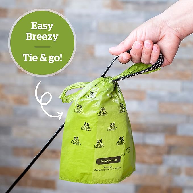 Pogi's 300 Unscented Dog Poop Bags w/Handles and 100 Plant-based Grooming Wipes Bundle