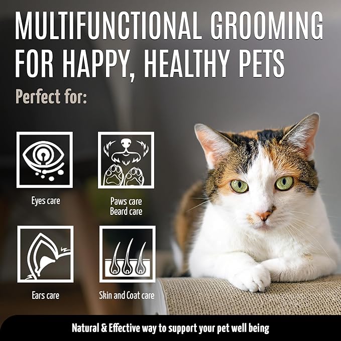 Clear Eyes Solution Set 6in1 Multi-Functional Pure Mist and Stainless Look Clay Mask - Tear Stain Remover, Eye Cleaner - Eye Care Ear Care Grooming Treatment for All Dogs and Cats Eyes