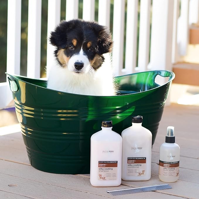Everyday Isle of Dogs Silky Coating Dog Shampoo for Yorkies,Beagles and Spaniels (16.9 oz/Jasmine and Vanilla)
