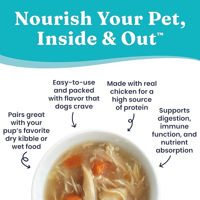 Solid Gold Dog Food Topper - 12 Pack Protein Shreds Wet Dog Food Topper w/Chicken & Carrots - High Protein Meal Toppers for Dogs to Support Muscle Growth and Overall Immunity