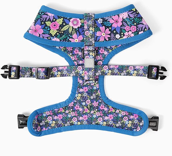 Lucky Love Dog, Girl Reversible Dog Vest, Purple Floral Pattern Medium Dog Vest, Primrose, Medium