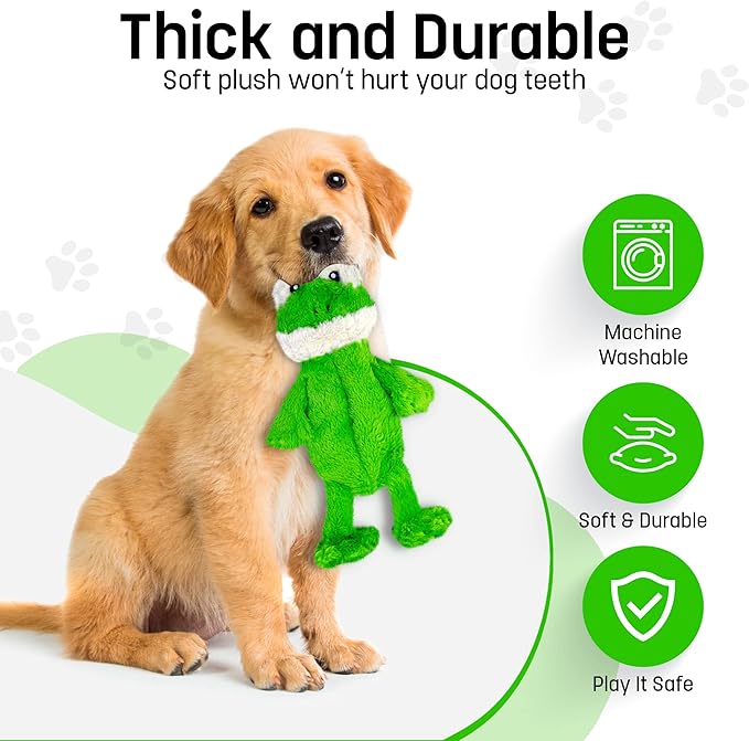 FGA MARKETPLACE Frog-Pink Rabbit Flat NO Stuffing NO Squeak Plush Dog Toy, Funny Style Will Entertain Your Dog for Hours, Recommended for Small and Medium Dog 21 INCH Long