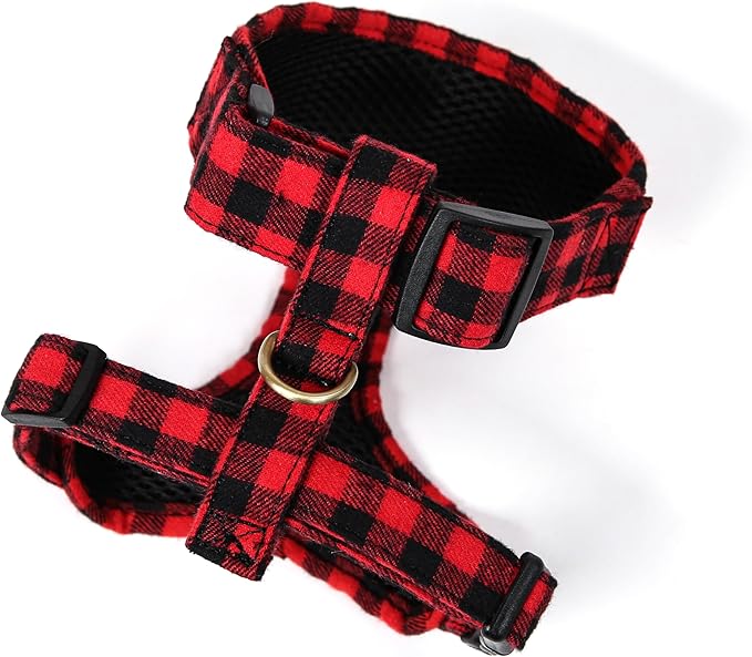 Angie and Allie Organic Cotton Dog Harness,No Pull Pet Harness with Leash D-Ring,Adjustable Soft Padded Dog Vest,Comfortable,Sustainable,Breathable and Stylish for Your Canine Companion