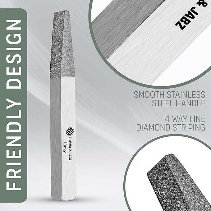 FLAMIA & JABZ Stripping Metal Stones & Nail File for Dogs, Cats & Pets (13 MM)