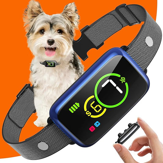 Dog Bark Collar, Smart Bark Collar for Small Medium Large Dogs, Safe & Humane Dog Barking Collar, Automatic Anti Bark Collar with Adjustable Beep Vibration Modes and 7 Sensitivity, Multi-Colored
