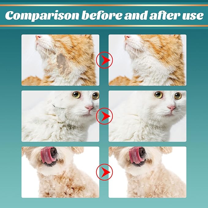Pet Rinse Free Grooming Gloves, 10Pcs Pet Wipes for Dogs & Cats Wash Free Gloves, Cleansing Grooming with Plant Extract No Rinse Thick Extra Puppy Wipes