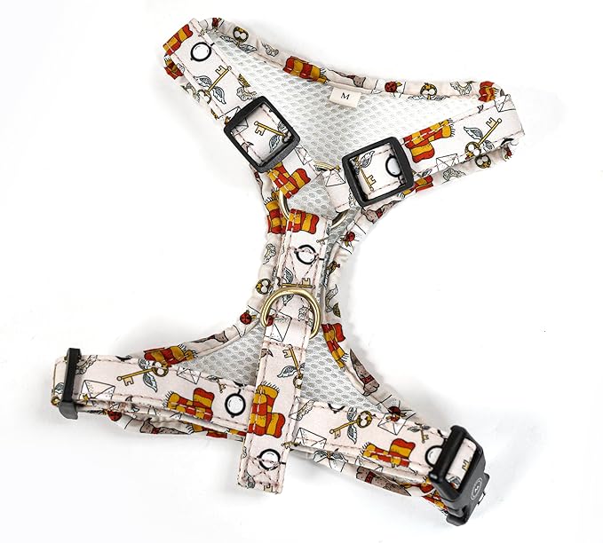 Angie and Allie Organic Cotton Dog Harness,No Pull Pet Harness with Leash D-Ring,Adjustable Soft Padded Dog Vest,Comfortable,Sustainable,Breathable and Stylish for Your Canine Companion