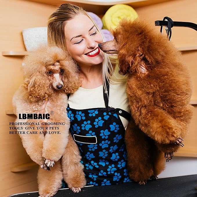 Metal Dog Grooming Comb for Shedding Tangles,Knots,Mats.Dog Combs With Long Wide Tooth for Long Thick Curly Hair Metal Pet Comb for Poodles and Goldendoodles Dematting.7.5INCHES.(Blue)