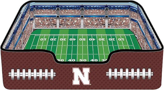 NCAA Nebraska Cornhuskers Stadium Dog Bed, Pet Pillow Bed for Dogs, Sporty Football Dog Bed and Lounge Cushion